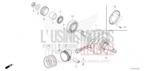 VILEBREQUIN/PISTON MSX125AP de 2023